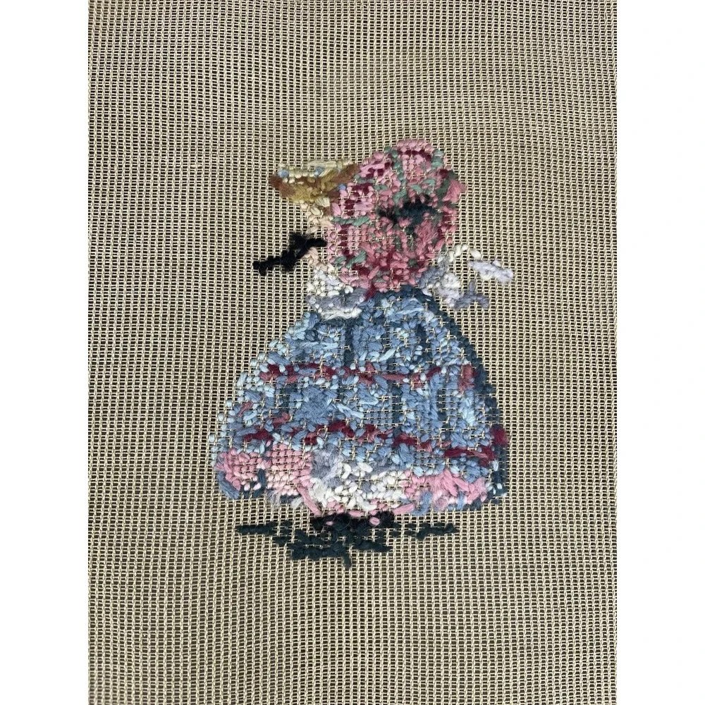 Bucilla Needlepoint Tapestry Finished Sunbonnet Sue Umbrella Art Embroidery